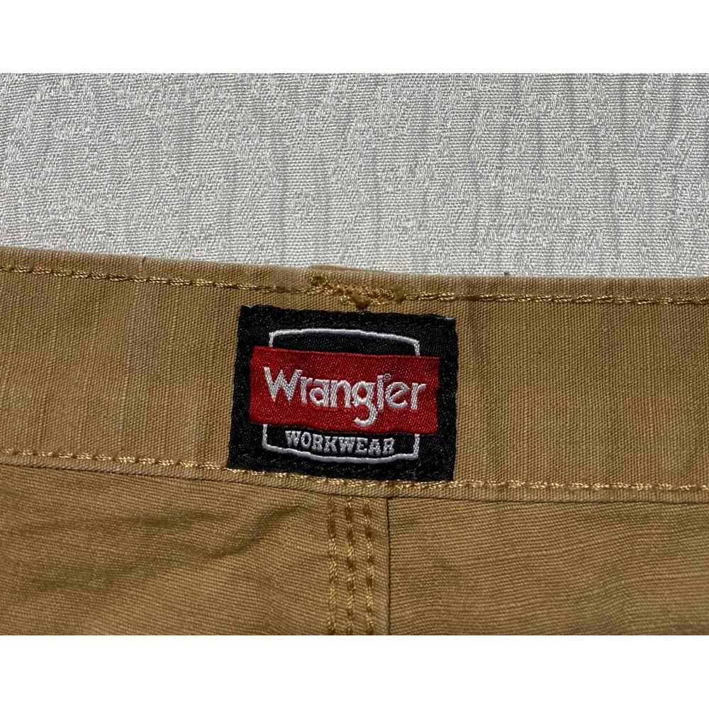 Wrangler Workwear Mens 36 Tan Ripstop Cargo Carpenter Shorts Khaki 112337579 - Picture 6 of 7